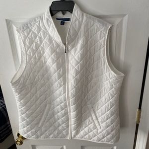Karen Scott quilted vest, XL, white
